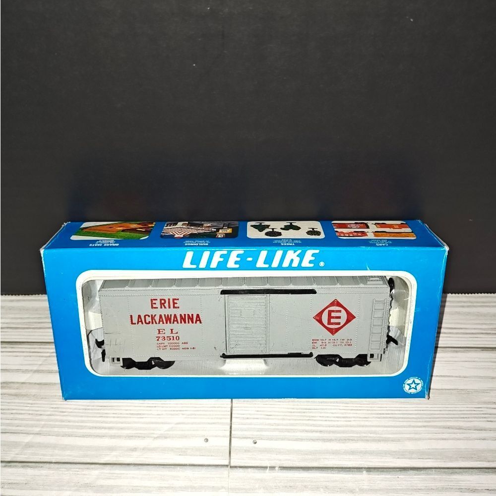 Vintage Life Like HO Scale Erie Lackawanna EL 73510 Freight Car Boxcar Train